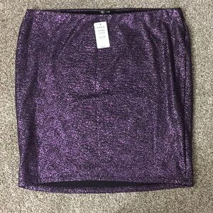 Purple metallic Torrid holiday skirt